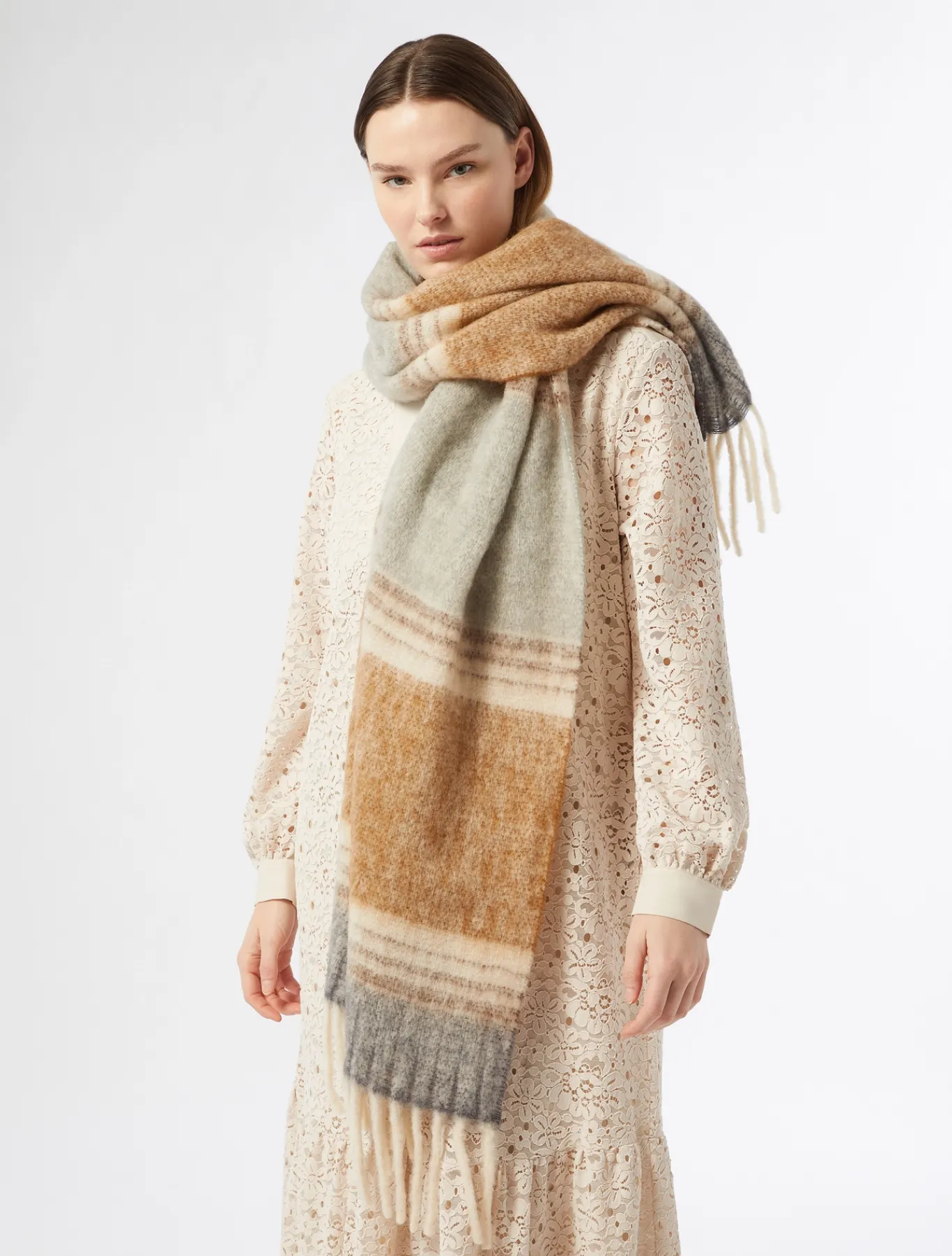 Marina Rinaldi Étole en laine mélangée BEIGE Fashion