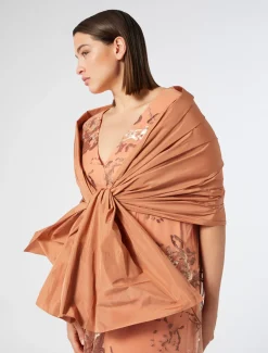 Marina Rinaldi Étole en taffetas MELON New