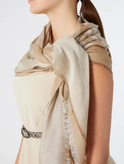 Marina Rinaldi Étole jacquard en cachemire mélangé BEIGE Online