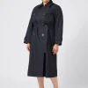 Marina Rinaldi Trench-coat imperméable en coton mélangé BLEUNUIT Fashion