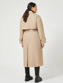 Marina Rinaldi Trench-coat imperméable en coton mélangé KAKI Hot