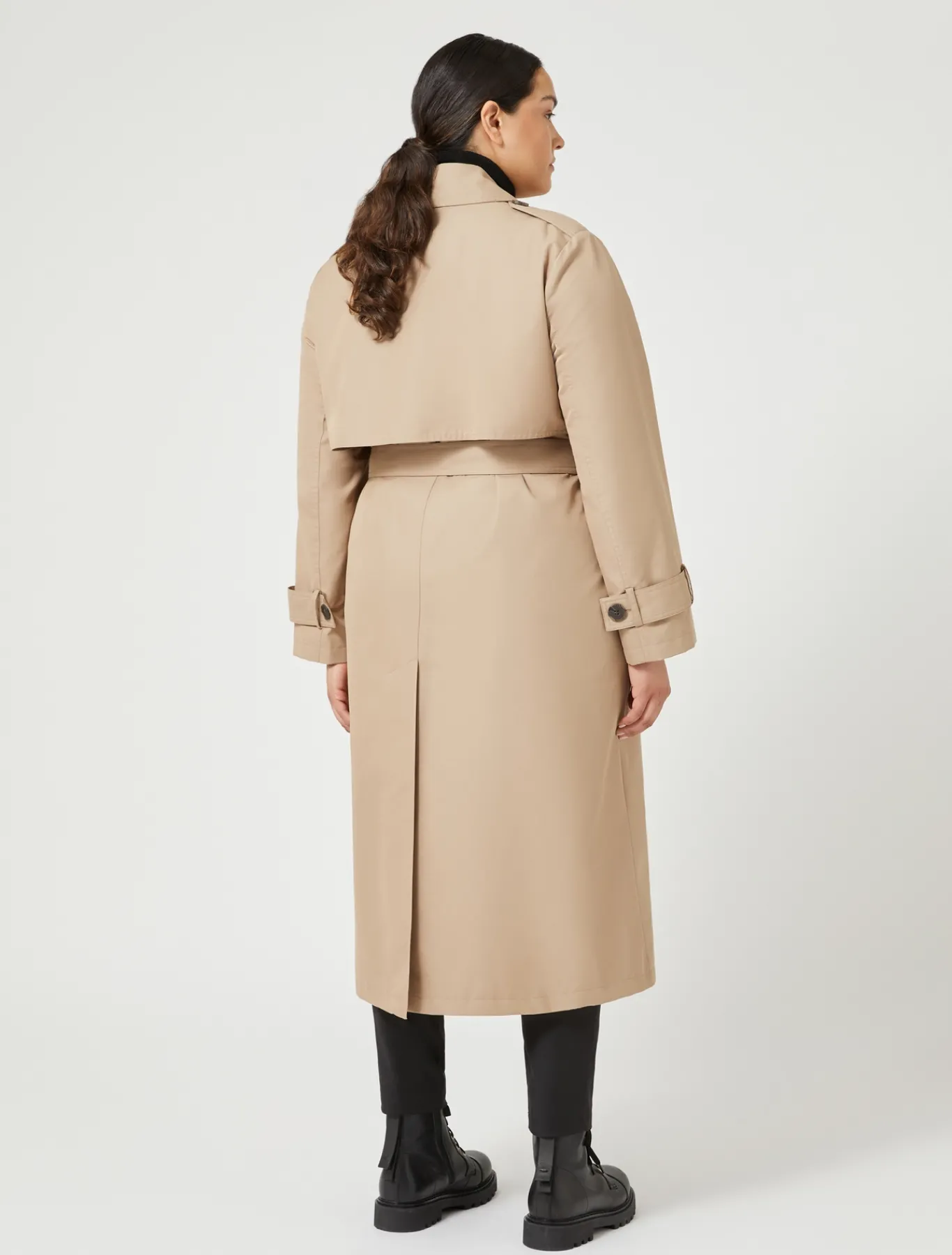Marina Rinaldi Trench-coat imperméable en coton mélangé KAKI Hot