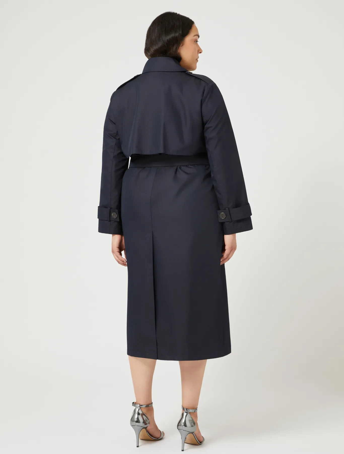Marina Rinaldi Trench-coat imperméable en coton mélangé BLEUNUIT Fashion