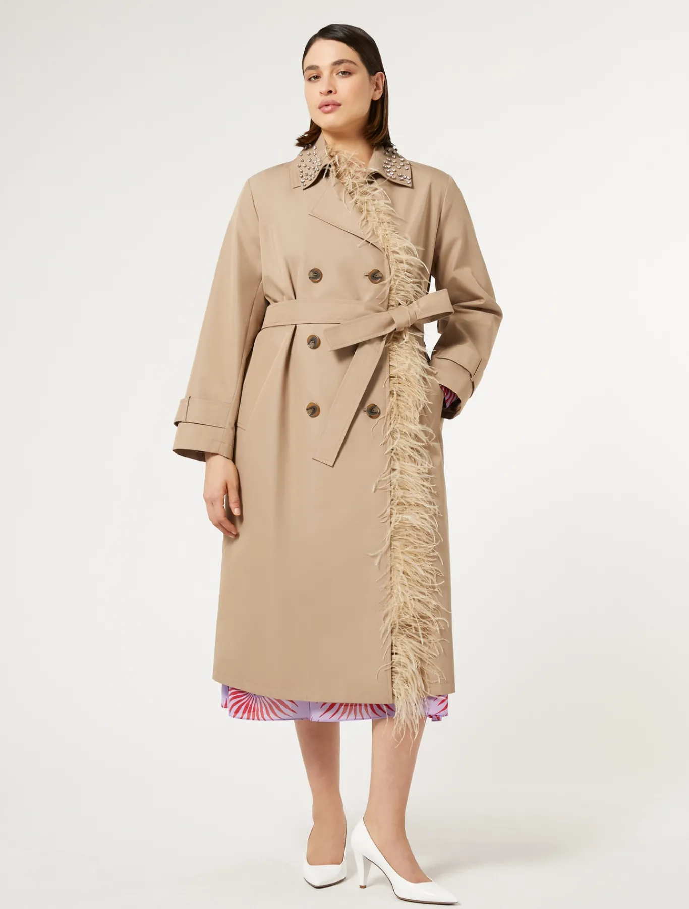 Marina Rinaldi Trench-coat surdimensionné en sergé imperméable SABLE Fashion