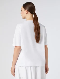 Marina Rinaldi T-shirt brodé en jersey BLANCNEUTRE Discount