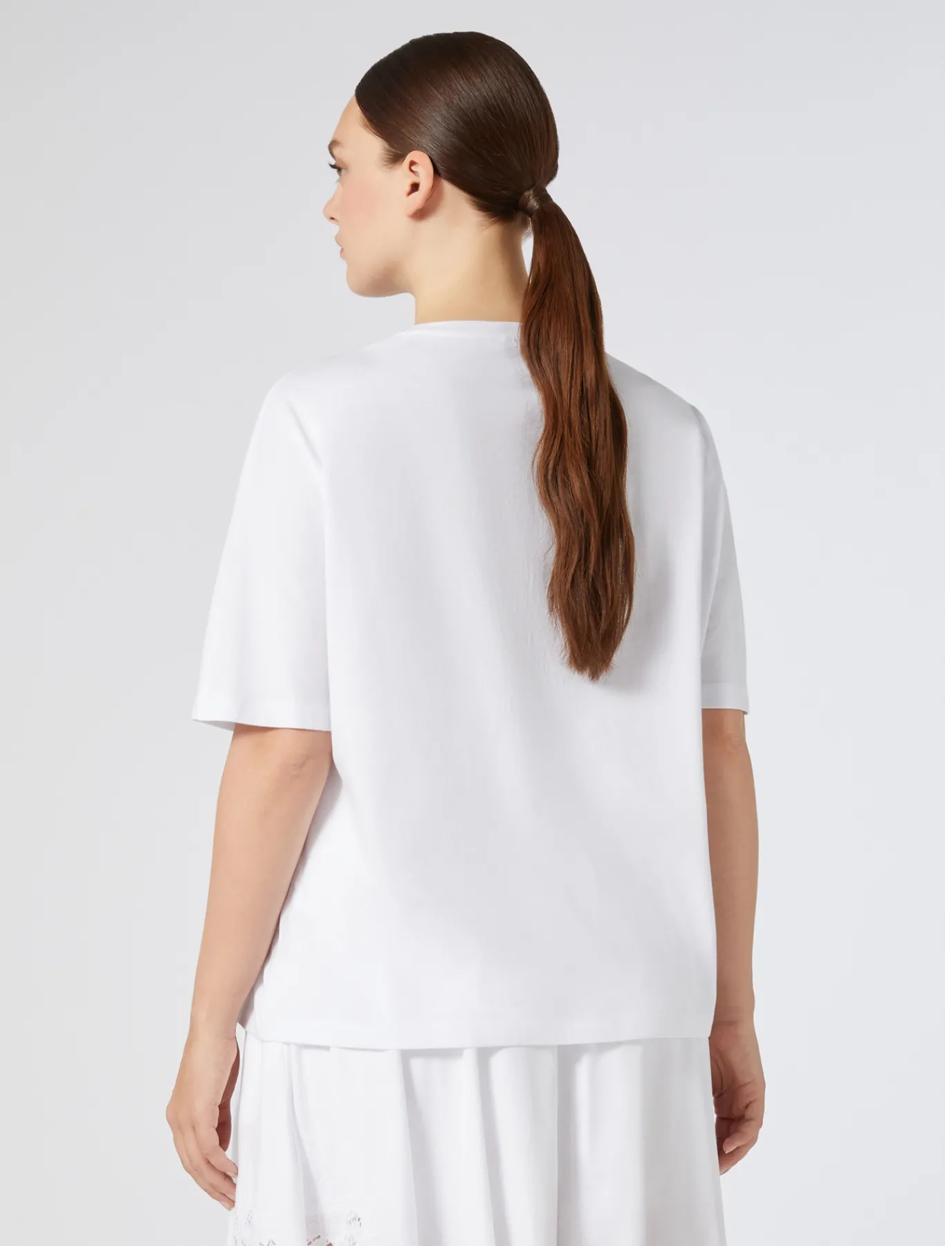 Marina Rinaldi T-shirt brodé en jersey BLANCNEUTRE Discount