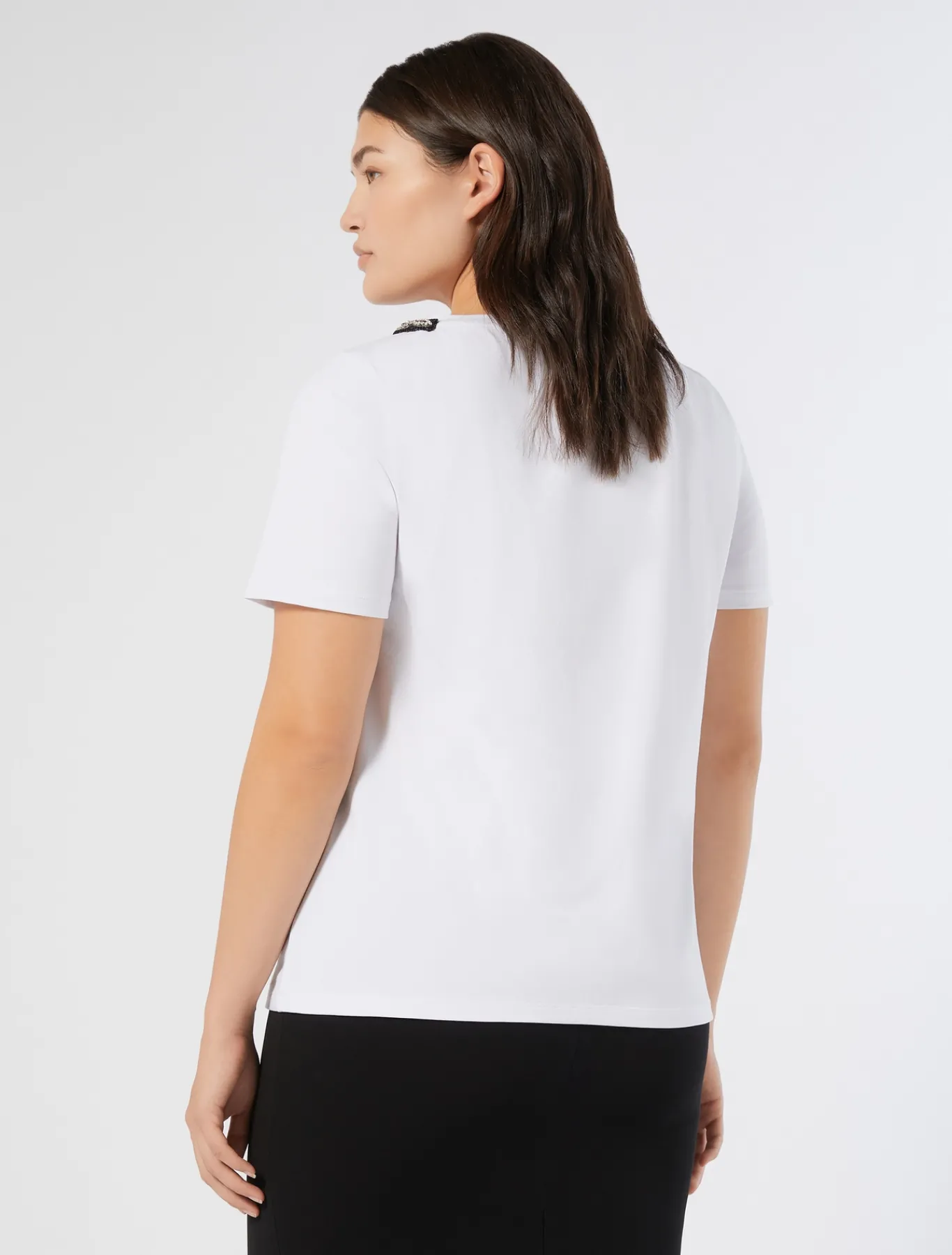 Marina Rinaldi T-shirt brodé en jersey BLANCNEUTRE Online