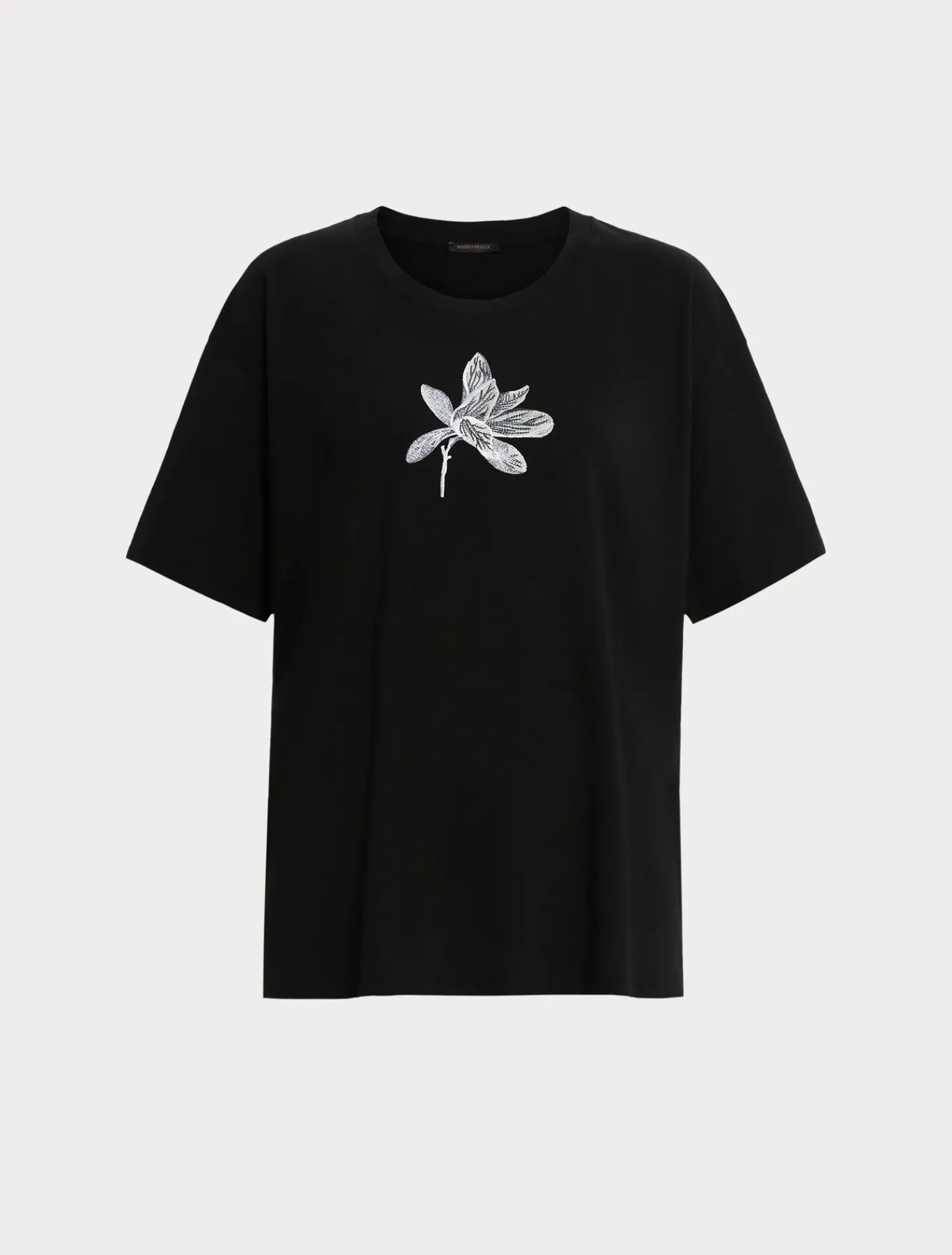 Marina Rinaldi T-shirt brodé en jersey NOIR Fashion
