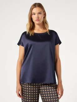 Marina Rinaldi T-shirt en crêpe de jersey BLEU Best