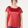 Marina Rinaldi T-shirt en crêpe de jersey ROUGE Online