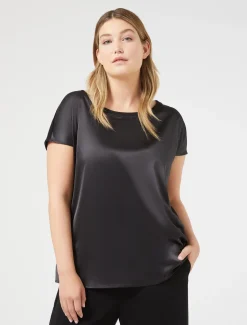 Marina Rinaldi T-shirt en crêpe de jersey NOIR New