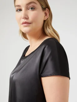 Marina Rinaldi T-shirt en crêpe de jersey NOIR New