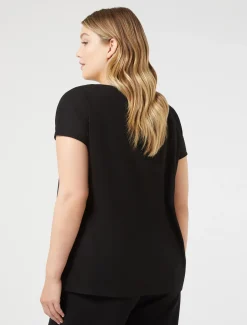 Marina Rinaldi T-shirt en crêpe de jersey NOIR New