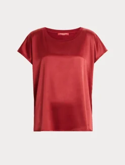 Marina Rinaldi T-shirt en crêpe de jersey ROUGE Online
