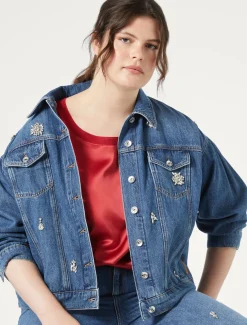 Marina Rinaldi T-shirt en crêpe de jersey ROUGE Online