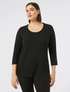 Marina Rinaldi T-shirt en jersey NOIR Outlet