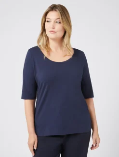 Marina Rinaldi T-shirt en jersey BLEUET Clearance