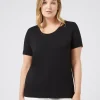 Marina Rinaldi T-shirt en jersey NOIR Outlet