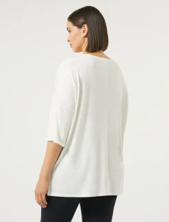 Marina Rinaldi T-shirt en jersey BLANC New
