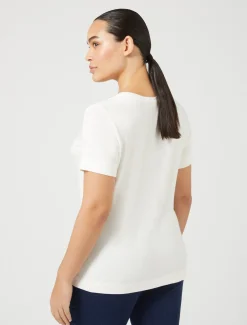 Marina Rinaldi T-shirt en jersey BLANC Outlet