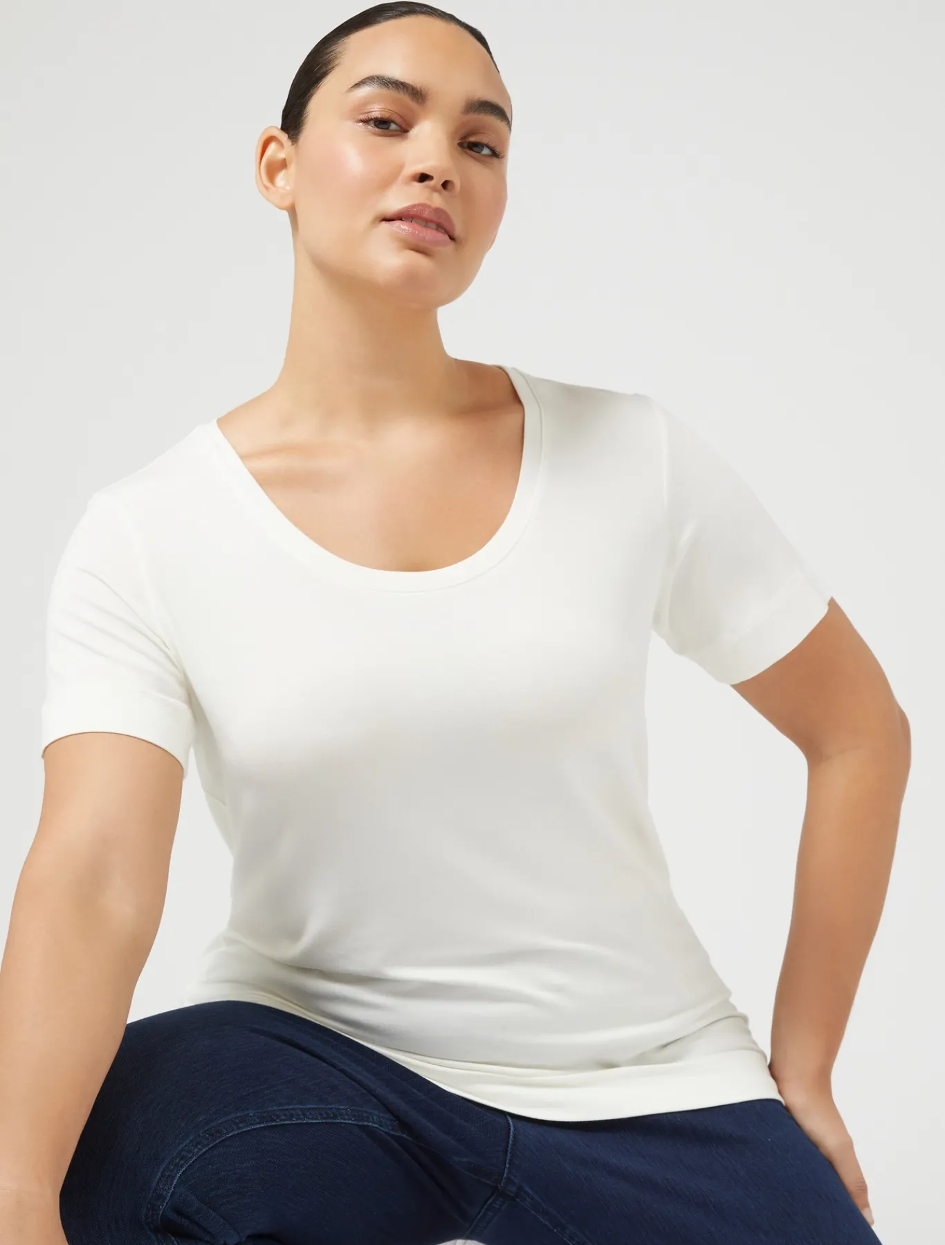 Marina Rinaldi T-shirt en jersey BLANC Outlet