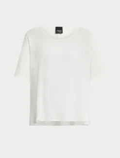 Marina Rinaldi T-shirt en jersey, acétate et soie BLANC Best