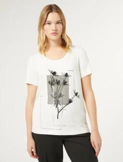 Marina Rinaldi T-shirt en jersey avec broderies IVOIRE Hot