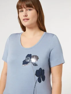 Marina Rinaldi T-shirt en jersey avec broderies AZURE Online