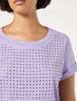 Marina Rinaldi T-shirt en jersey avec strass LILAS New