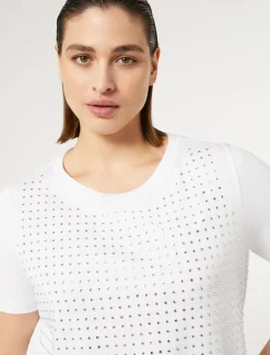 Marina Rinaldi T-shirt en jersey avec strass BLANCNEUTRE Best