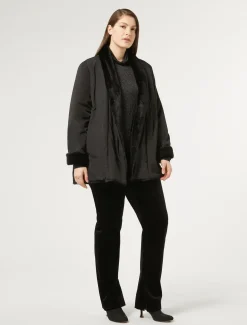 Marina Rinaldi T-shirt en jersey avec strass NOIR Clearance