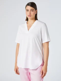 Marina Rinaldi T-shirt en jersey de coton BLANCNEUTRE Fashion