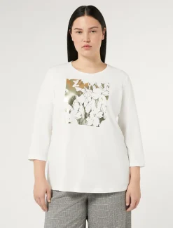 Marina Rinaldi T-shirt en jersey de coton stretch BLANC Sale