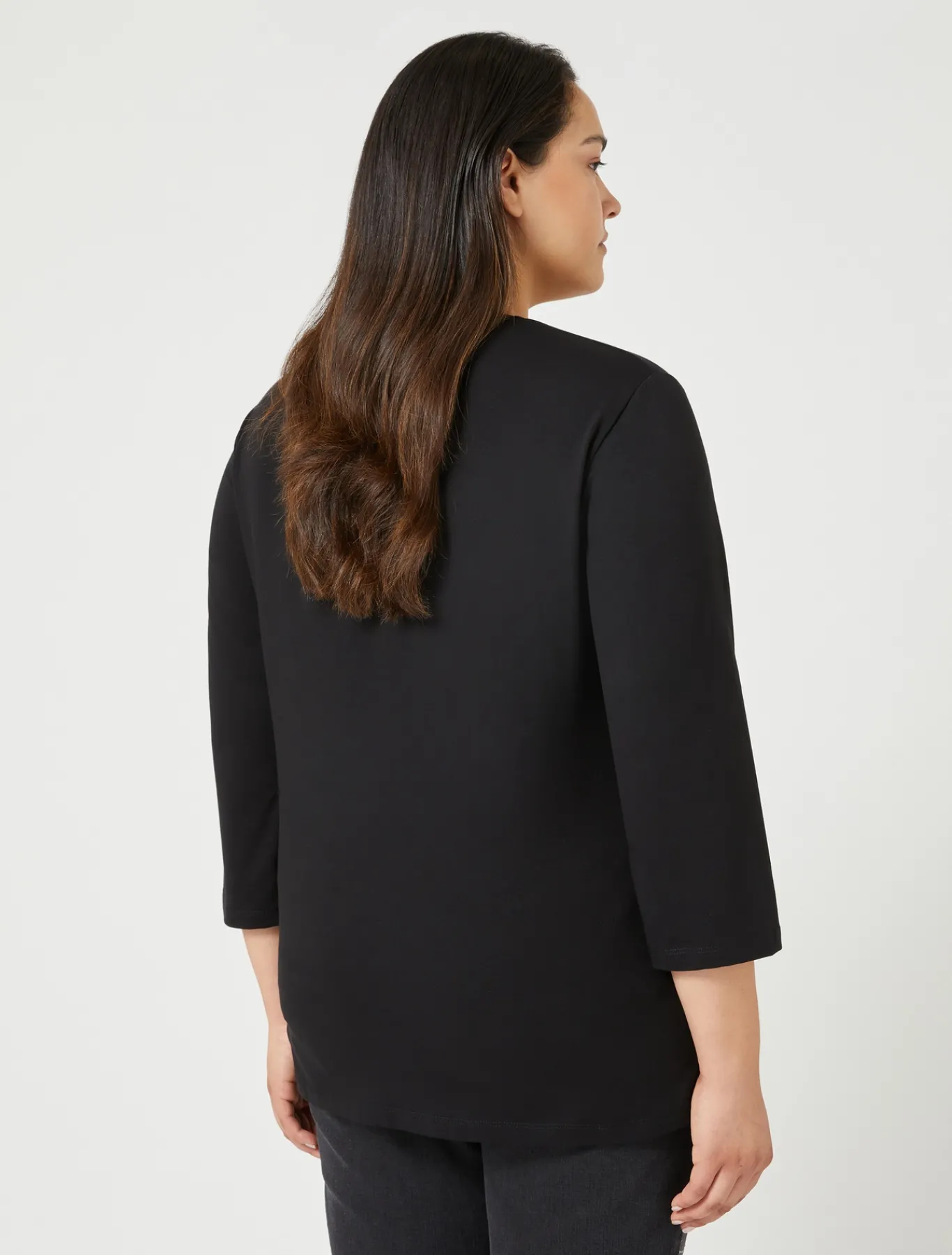 Marina Rinaldi T-shirt en jersey de coton stretch NOIR Fashion