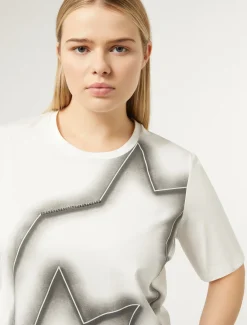 Marina Rinaldi T-shirt en jersey de coton stretch BLANC Best