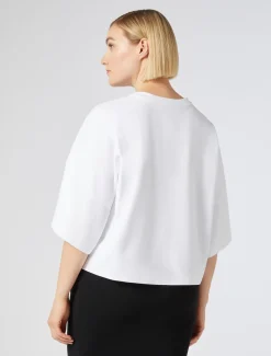 Marina Rinaldi T-shirt en jersey de coton BLANCNEUTRE Hot