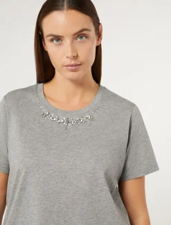 Marina Rinaldi T-shirt en jersey de coton GRISCLAIR Hot
