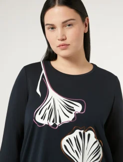 Marina Rinaldi T-shirt en jersey de coton stretch BLEUMARINE Sale