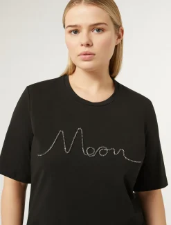Marina Rinaldi T-shirt en jersey de coton stretch NOIR Fashion