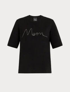 Marina Rinaldi T-shirt en jersey de coton stretch NOIR Fashion