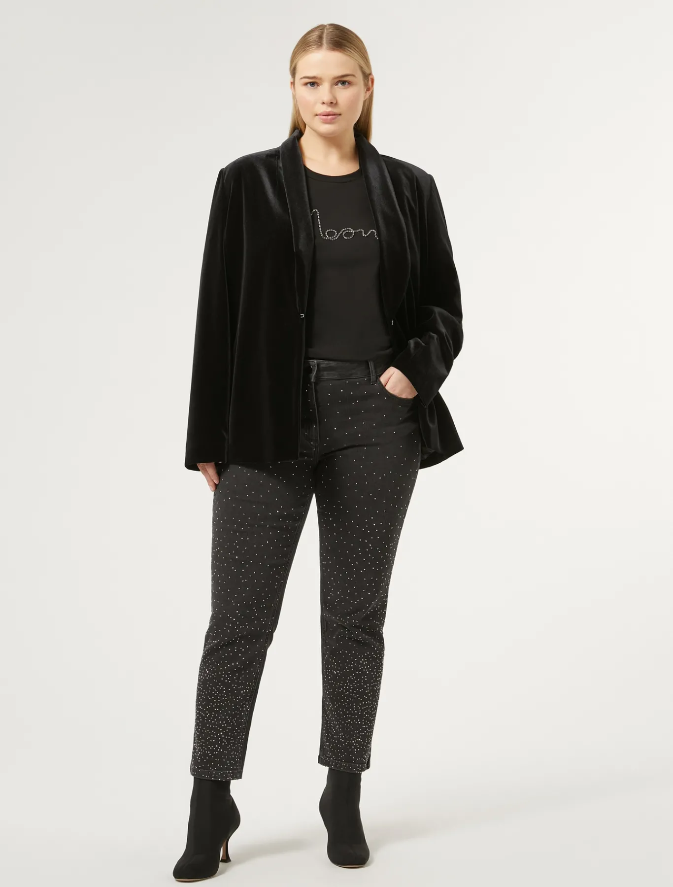 Marina Rinaldi T-shirt en jersey de coton stretch NOIR Fashion