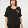 Marina Rinaldi T-shirt en jersey de viscose stretch NOIR Clearance