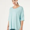 Marina Rinaldi T-shirt en jersey de viscose stretch VERTPASTEL Fashion