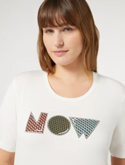 Marina Rinaldi T-shirt en jersey de viscose stretch BLANC Discount