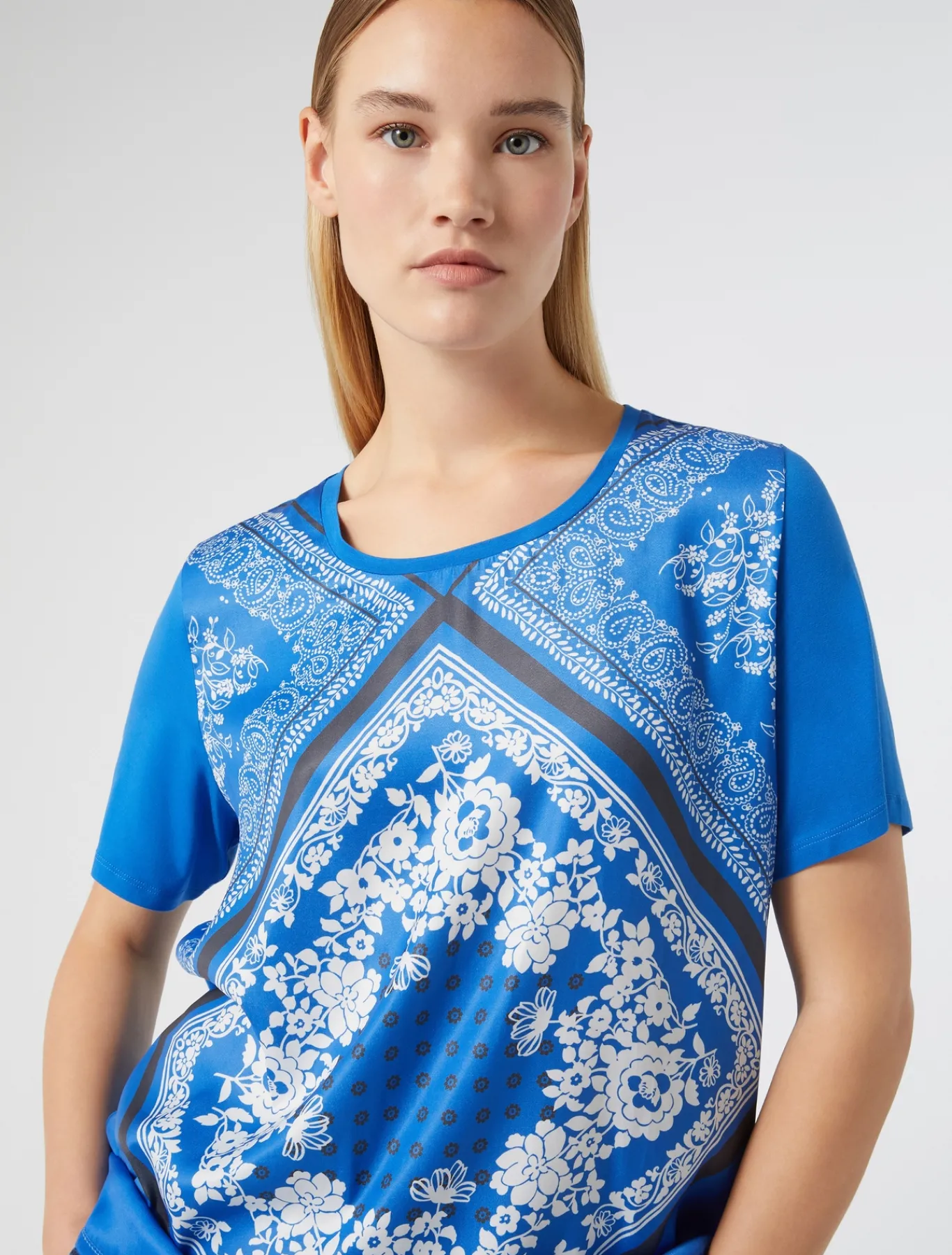 Marina Rinaldi T-shirt en jersey de viscose BLEUET Hot