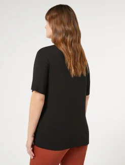 Marina Rinaldi T-shirt en jersey de viscose stretch NOIR Clearance
