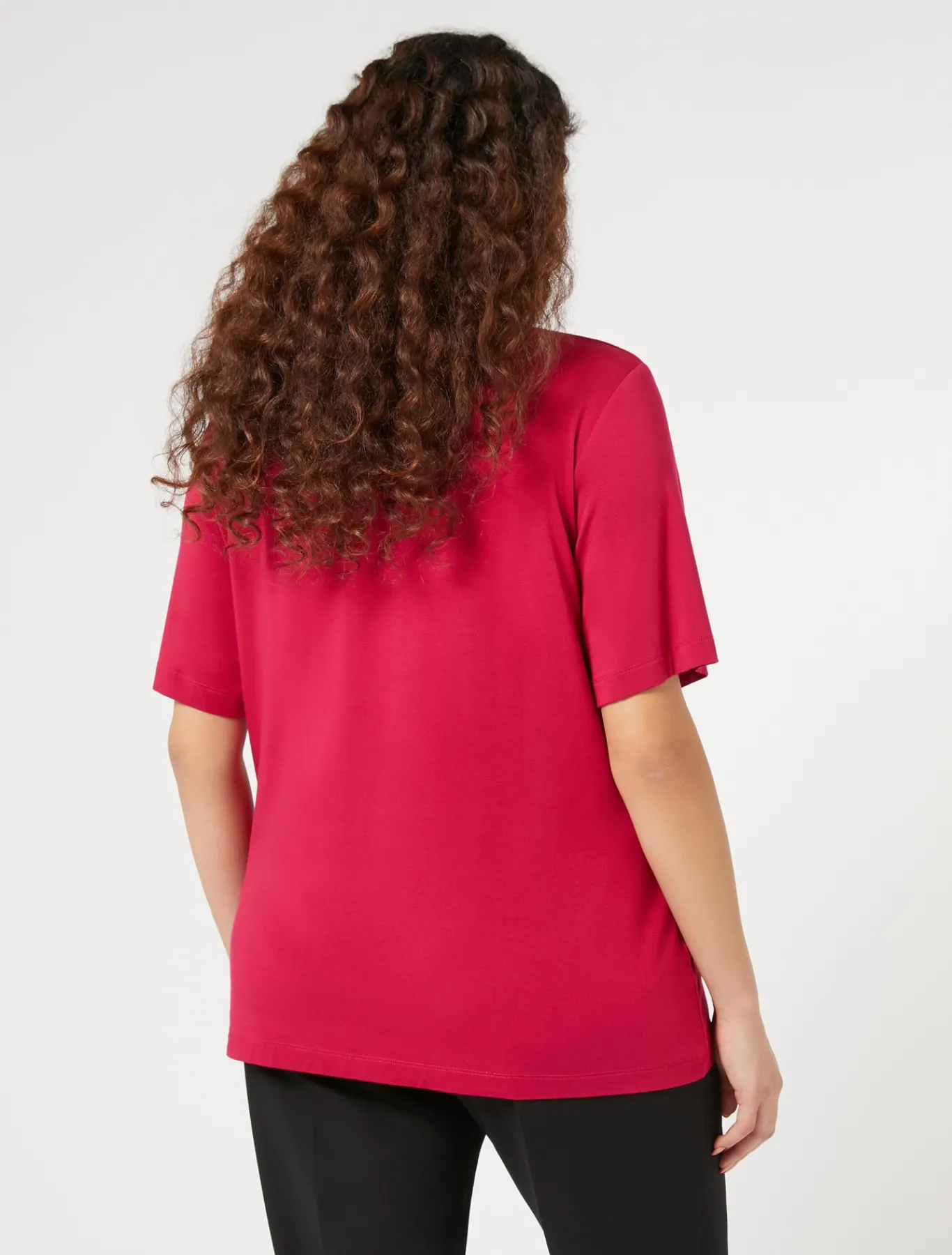 Marina Rinaldi T-shirt en jersey de viscose stretch ROUGE Outlet