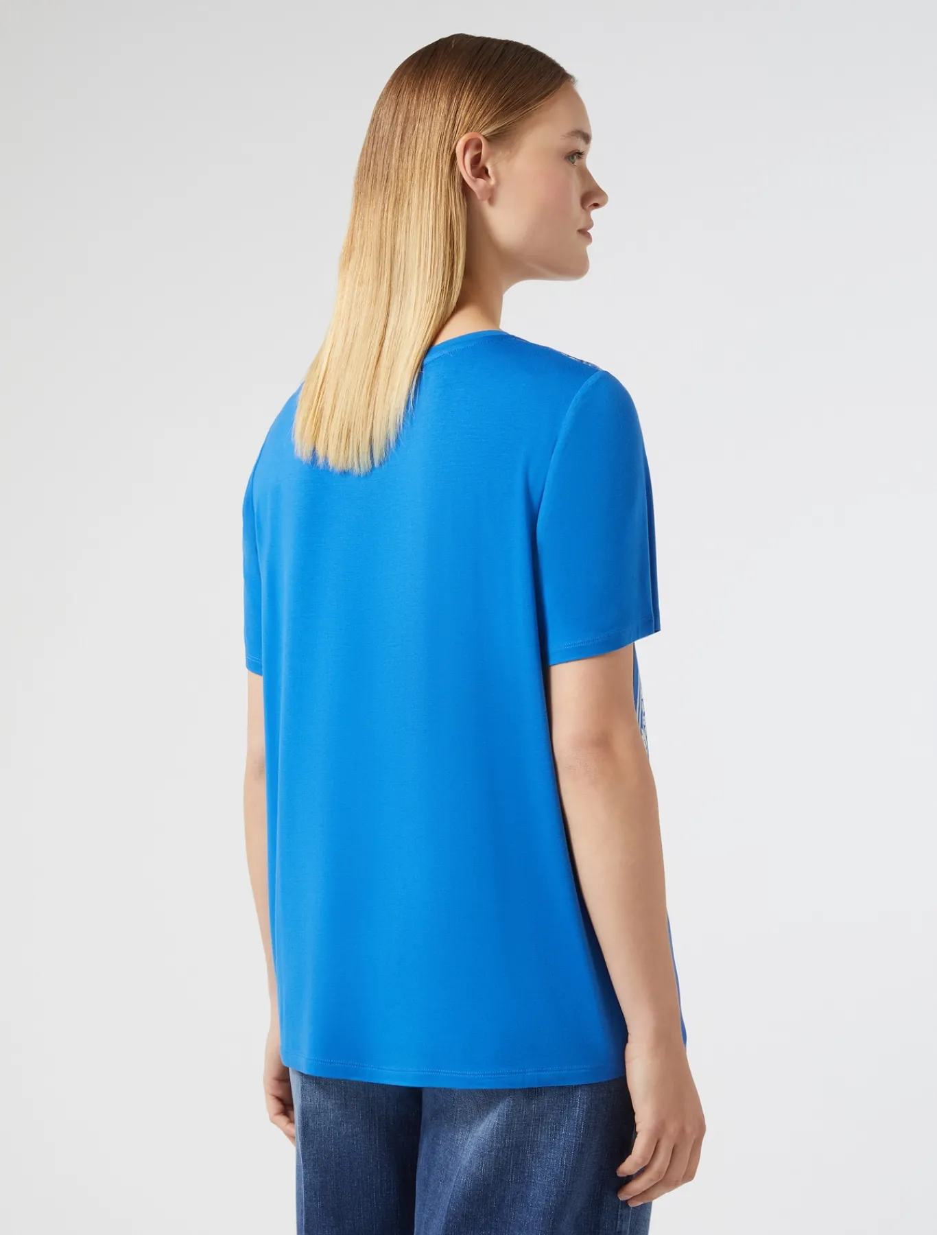 Marina Rinaldi T-shirt en jersey de viscose BLEUET Hot