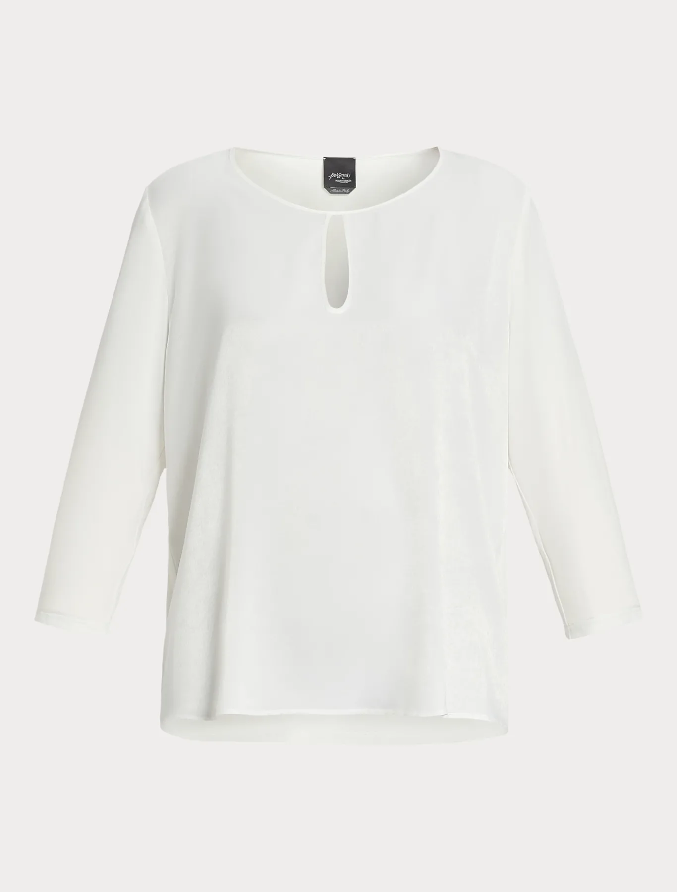 Marina Rinaldi T-shirt en jersey de viscose et satin BLANC Sale