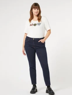 Marina Rinaldi T-shirt en jersey de viscose stretch BLANC Discount